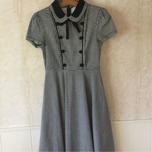 Classic Black and White Checkered Dress